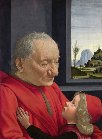 Italiano: Ritratto di vecchio con nipote Um velho e o seu neto de Domenico Ghirlandaio
