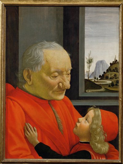 Retrato de um velho e de um rapaz - ... de Domenico Ghirlandaio