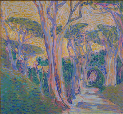 Floresta de pinheiros em Portofino, c.1920 de Domenico Guerello