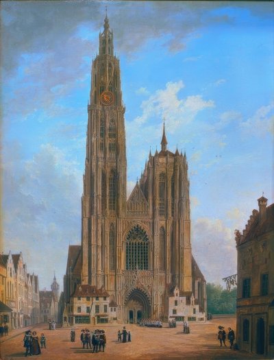 A catedral de Antuérpia de Domenico II Quaglio