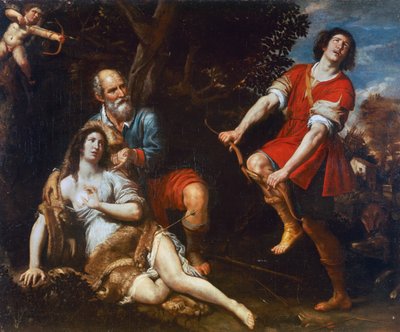 Silvio e Dorinda, por Domenico Fiasella (1589-1669), óleo sobre tela de Domenico Il Sarzana Fiasella