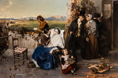 À medida que as folhas caem de Domenico Induno