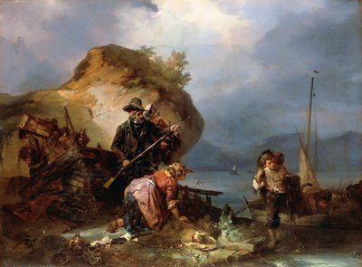 Contrabandistas no Lago Como de Domenico Induno