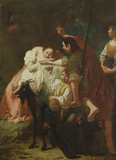 Uma pastora adormecida de Domenico Maggiotto