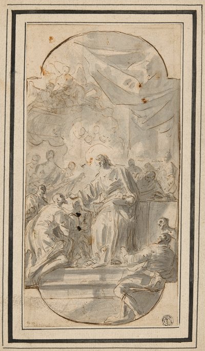 Cristo que dá a comunhão (A instituição da Eucaristia) de Domenico Mondo