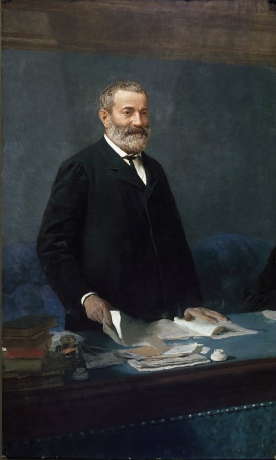 Retrato de Quintino Sella (óleo sobre tela) de Domenico Morelli