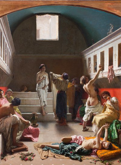 As Termas de Pompeia - Peinture de Domenico Morelli (1826-1901) de Domenico Morelli