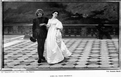 A página no amor de Domenico Morelli