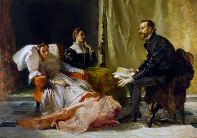 Torquato Tasso (1544-1595) lê Jerusalém entregue a Eleonora d