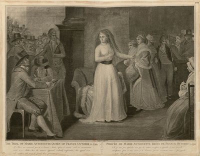 O Julgamento de Maria Antonieta, Rainha da França, 14 de outubro de 1793. de Domenico Pellegrini
