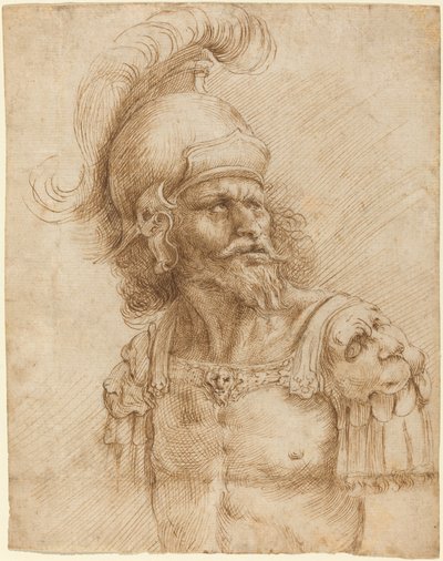 Um soldado de capacete de Domenico Peruzzini