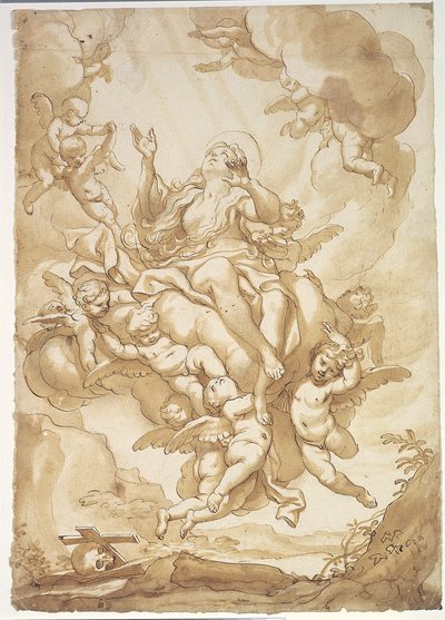 Ascensão de Santa Maria Madalena de Domenico Piola