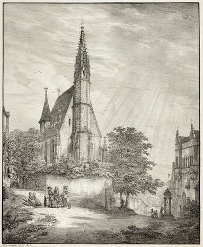 Igreja de Kiderich em Rheingau de Domenico Quaglio
