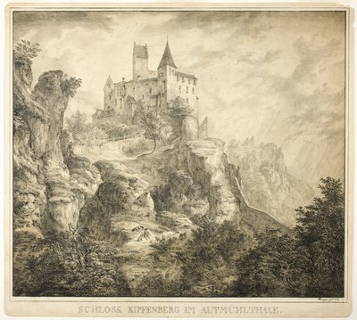 Castelo de Kipfenberg no Vale de Altmühl de Domenico Quaglio