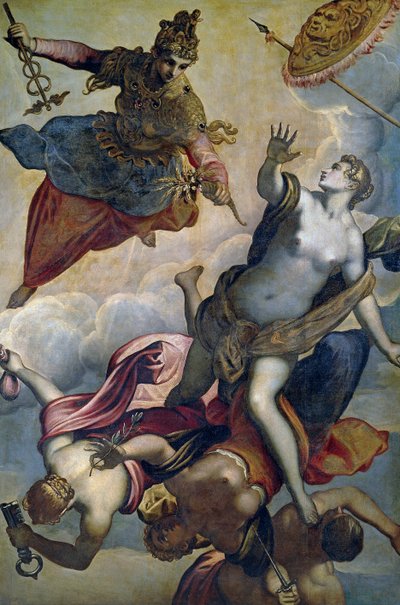 "Allegorie de la prosperite" (A Prosperidade) Peinture de Domenico Tintoretto dit le Tintoret (1560-1635) Fin 16eme siecle Dim 207x140 cm Museo del Prado, Madrid de Domenico Robusti Tintoretto