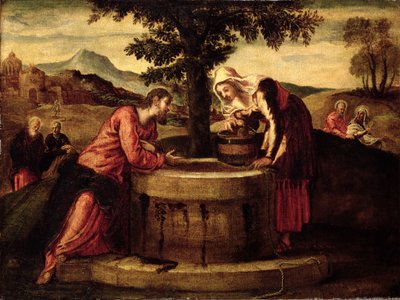 Cristo e a mulher de Samaria de Domenico Robusti Tintoretto