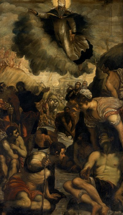 Santo Agostinho cura o aleijado, c.1549 de Domenico Robusti Tintoretto