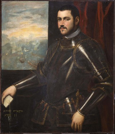 Retrato de um almirante veneziano, século XVI. de Domenico, Tintoretto