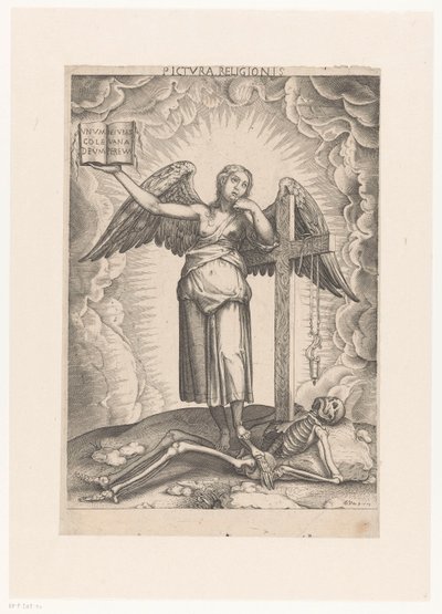 Alegoria da fé Pictura religionis (título no objeto) de Domenico Vito