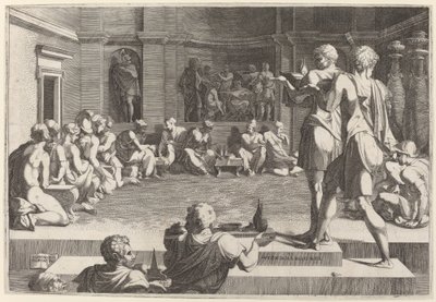 O banquete de Alexandre, o Grande de Domenico del Barbiere after Francesco Primaticcio