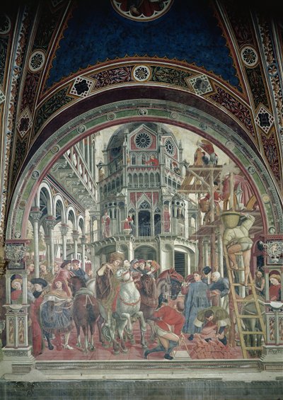 A extensão do hospital, c.1442-43 de Domenico di Bartolo