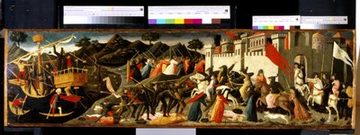 Batalha de Camila e Enéas (tempera sobre madeira) de Domenico di Michelino