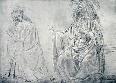 Figura Estudo de Domenico school of Ghirlandaio