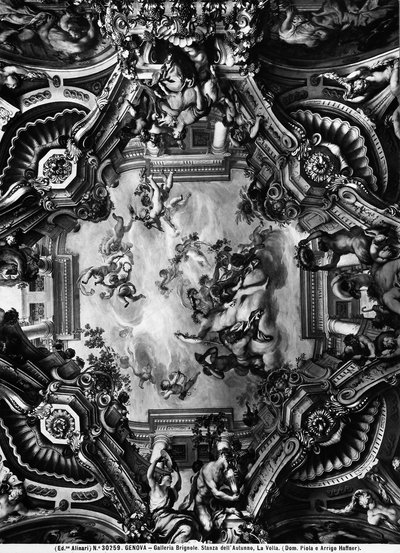 Teto na sala de outono, Galeria Brignole de Domenico the Elder Piola