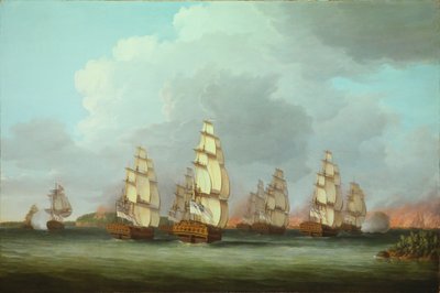 Destruição da frota americana na Baía de Penobscot de Dominic Serres