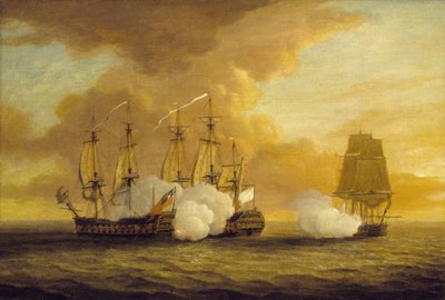 Combate naval entre o HMS Lion e o Elisabeth e o navio francês Du Teillay, em 9 de julho de Dominic Serres