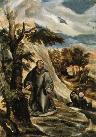 São Francisco de Assis Recebendo os Estigmas, ca 1565-1570. de Dominico El Greco