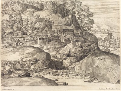 Paisagem com um moinho de Dominique Barrière after Titian