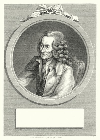 Voltaire, escritor e filósofo do Iluminismo francês (gravura) de Dominique Vivant (after) Denon