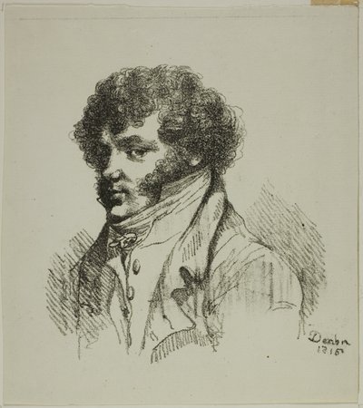 Retrato de morena, impressora de Dominique Vivant Denon