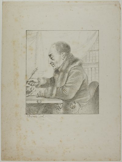 Retrato de Volney mergulhando sua caneta de Dominique Vivant Denon