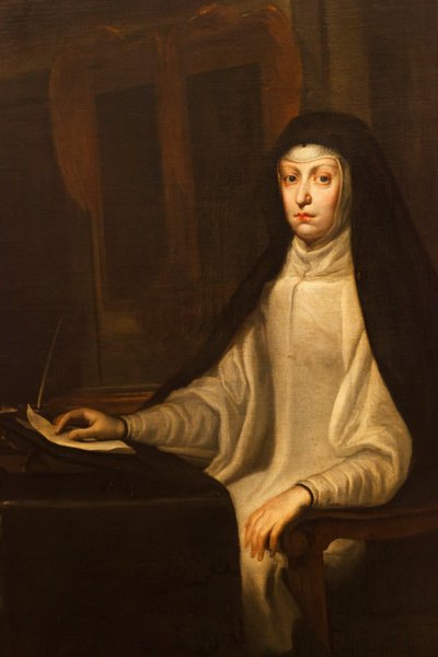 Mariana da Áustria (detalhe) de Don Juan Carreno de Miranda