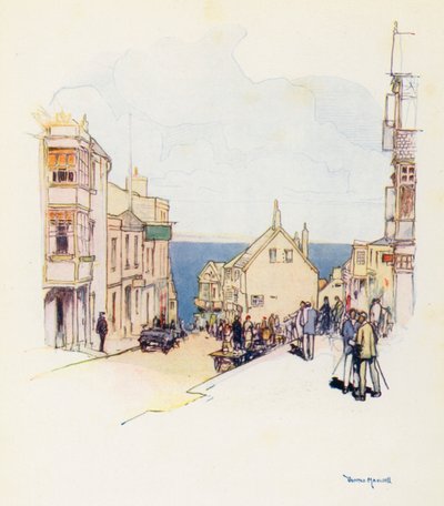 Uma impressão de Lyme Regis (litografia a cores) de Donald (after) Maxwell