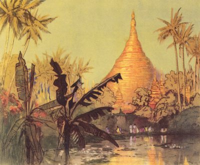 Rangoon (litografia a cores) de Donald (after) Maxwell