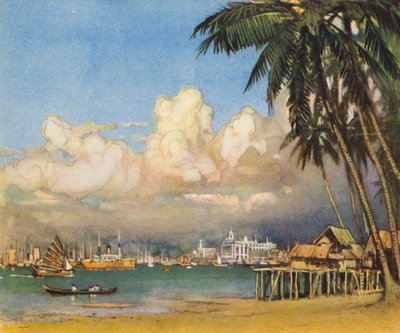 Singapura (litografia a cores) de Donald (after) Maxwell