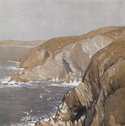 The Cornish Coast (cor litho) de Donald (after) Maxwell