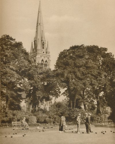 Stoke Newington no horário de verão: The Bowling Green em Clissold Park, c1935. de Donald McLeish