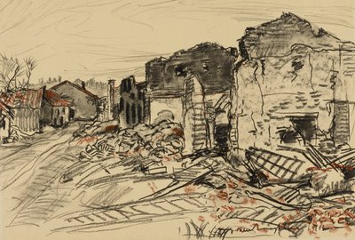 Aldeia destruída, Frente de Guerra de Donald Shaw MacLaughlan