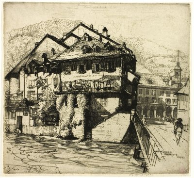 Casas no Aare, Suíça de Donald Shaw MacLaughlan