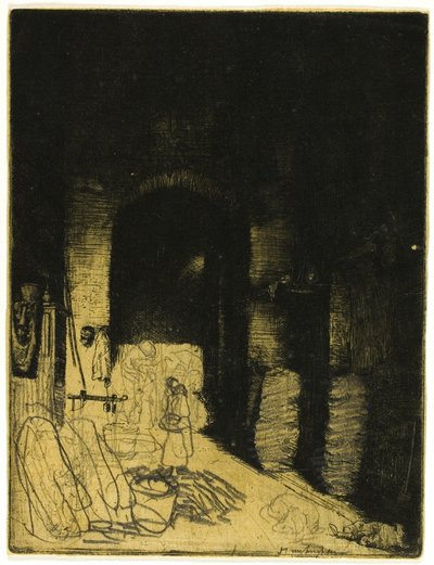 Interior da carvoaria, Florença de Donald Shaw MacLaughlan