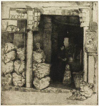 Interior de uma loja de carvão de Donald Shaw MacLaughlan