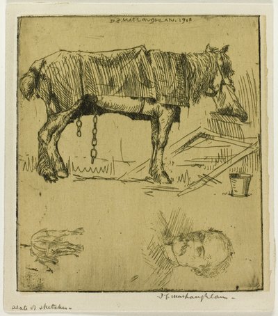 Prato de Esboços de Donald Shaw MacLaughlan