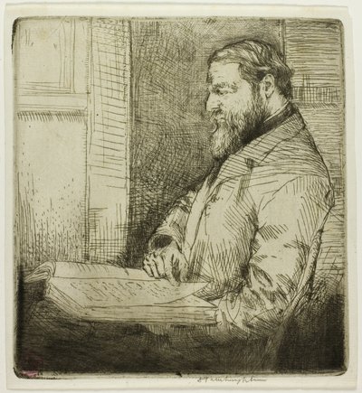 Retrato de estudante francês de Donald Shaw MacLaughlan