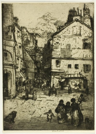 Rue Mouffetard, Paris de Donald Shaw MacLaughlan