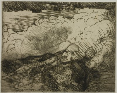 Tempestade nos Alpes, Suíça de Donald Shaw MacLaughlan