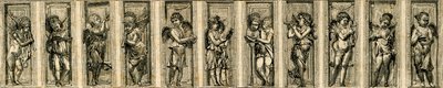 Querubins, relevos de bronze de Donatello (1386-1466), basílica de Santo António de Pádua, Pádua, Veneto, Itália de Donatello